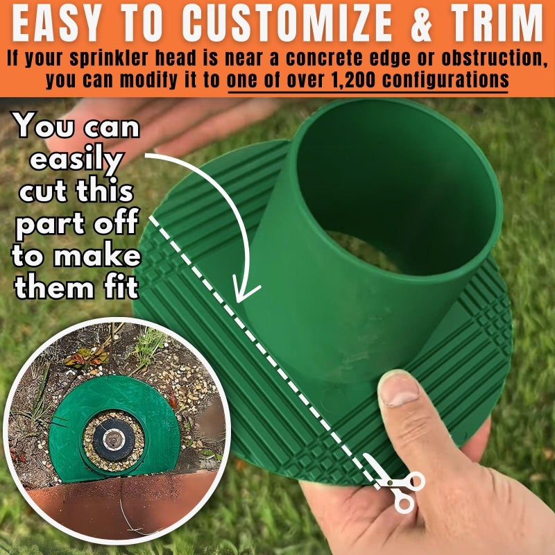 GRASSHOLE Sprinkler-Guard by GRASSHOLE - Patented Design Donut-Style Lawn Sprinkler Head Guard Protector to Prevent Damage from Mowers & Trimmers - Veteran Owned & Made in USA, 10 Pack - Image 5